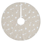 Rustikales Kunsthandwerk Weihnachtsmuster Polyester Weihnachtsbaumdecke (Vorderseite)