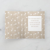 Rustikales Kunsthandwerk Weihnachtsstern-Foto Feiertagskarte (Innenseite)