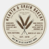 Rustikales Kunsthandwerksmaterial-Logo Runder Aufkleber (Vorderseite)