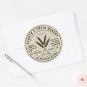 Rustikales Kunsthandwerksmaterial-Logo Runder Aufkleber (Umschlag)