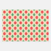 Rustikales Kunsthandwerkspapier, Ornamente und Hol Geschenkpapier Set (Vorderseite 3)