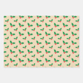 Rustikales Kunsthandwerkspapier, Ornamente und Hol Geschenkpapier Set (Vorderseite 2)