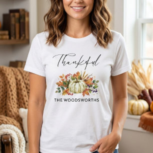 Rustikales Kürbis-Familienname Thanksgiving T-Shirt