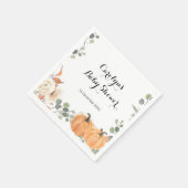Rustikales KürbisBrautparty Napkin Serviette (Ecke)