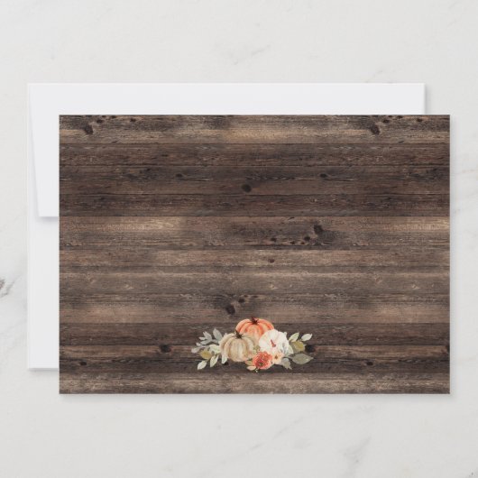 Rustikales Kürkingerfall-Probe Einladung (Rückseite)