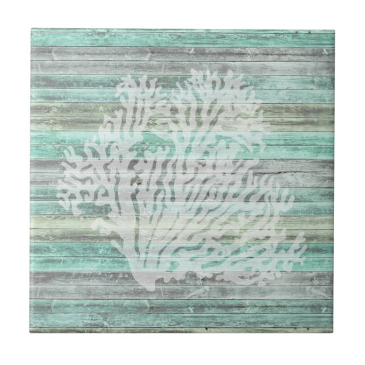 Rustikales Küstendekor Fliese (Vorderseite)