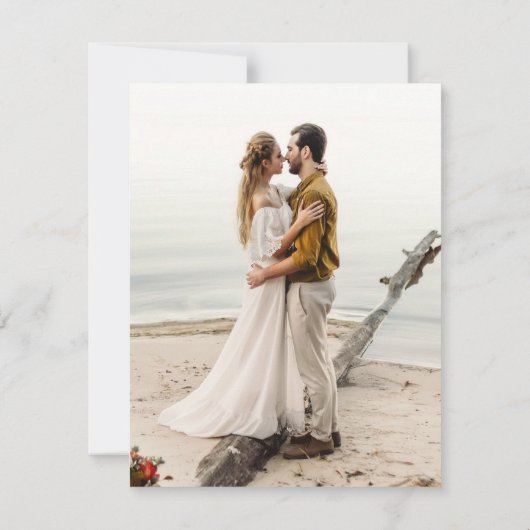 Rustikales KüstenLeuchtturm Save the Date Einladung (Rückseite)