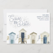 Rustikales Küstenstrand Hochzeitssemble Foto Save  The Date (Vorderseite)