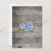 Rustikales Lace Hydrangeas Brautparty laden Einladung (Rückseite)