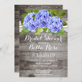 Rustikales Lace Hydrangeas Brautparty laden Einladung