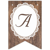 Rustikales Lace Wood Country Geburtstag Wimpelkette (Dritte Fahne)