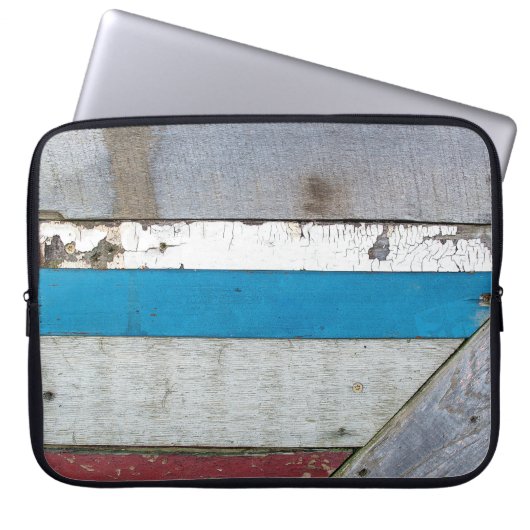 Rustikales, lackiertes Holzmuster Laptopschutzhülle (Vorderseite)