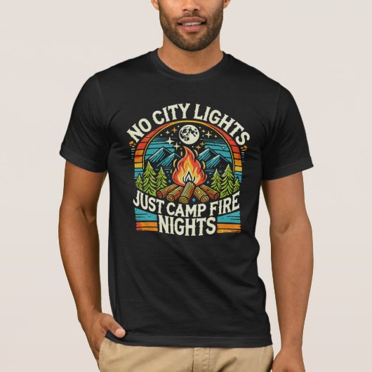 Rustikales Lagerfeuer-Camping-Abenteuer T-Shirt (Vorderseite)