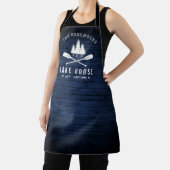 Rustikales Lake House Boat Oars Trees Blue Wood Pr Schürze (InSitu)