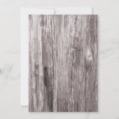 Rustikales Laked Barn Wood Brautparty Einladung (Rückseite)