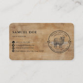 Rustikales Lamm-Schaf-Hof-Logo QR-Code Visitenkarte (Vorderseite)