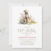 Rustikales Land 100. Geburtstagsparty Einladung (Vorderseite)