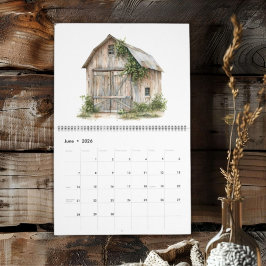 Rustikales Land 12 verschiedene Stämme Personalisi Kalender