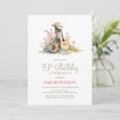 Rustikales Land 40. Geburtstag Party Einladung (Stehend Vorderseite)