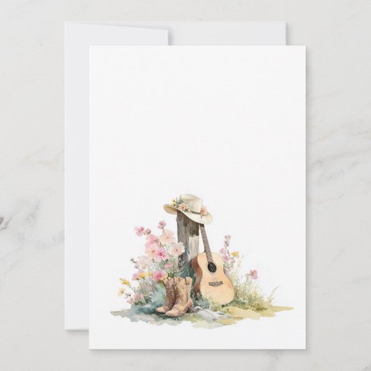 Rustikales Land 40. Geburtstag Party Einladung (Rückseite)