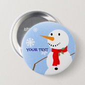 Rustikales Land-altmodischer Schneemann Button (Vorne & Hinten)