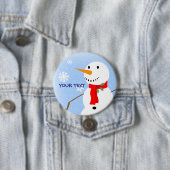 Rustikales Land-altmodischer Schneemann Button (Beispiel)