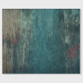 Rustikales Land Aquamarine Holzkörner Geschenkpapier (Flach)