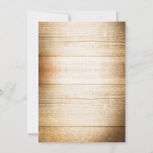 rustikales Land aus Holz speichern Dattelkarten Save The Date (Rückseite)