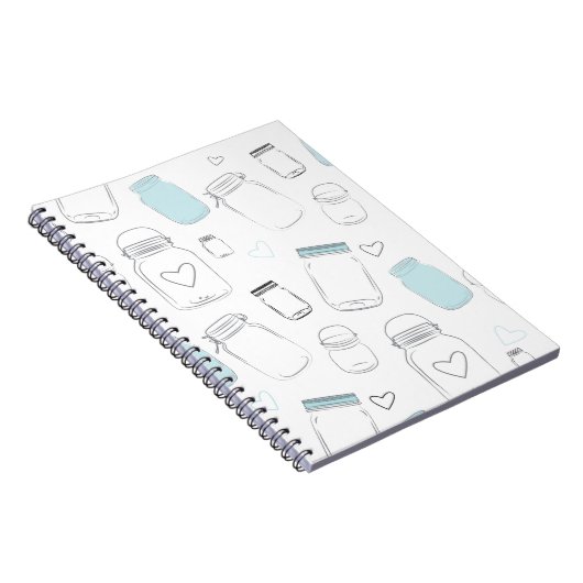 Rustikales Land Barn Mason Jars Notizblock (Rechte Seite)