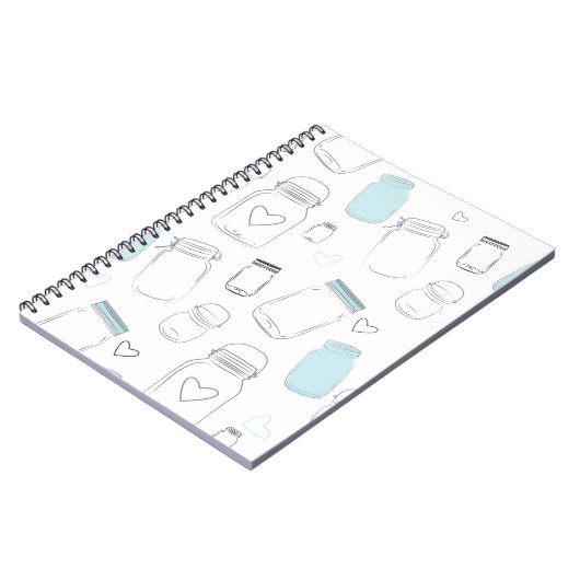 Rustikales Land Barn Mason Jars Notizblock (Linke Seite)