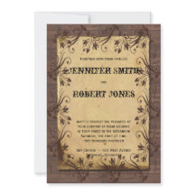 Rustikales Land Barn Wood Beauty Wedding Einladung