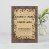 Rustikales Land Barn Wood Beauty Wedding Einladung (Stehend Vorderseite)