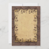 Rustikales Land Barn Wood Beauty Wedding Einladung (Rückseite)