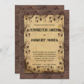 Rustikales Land Barn Wood Beauty Wedding Einladung (Vorne/Hinten)