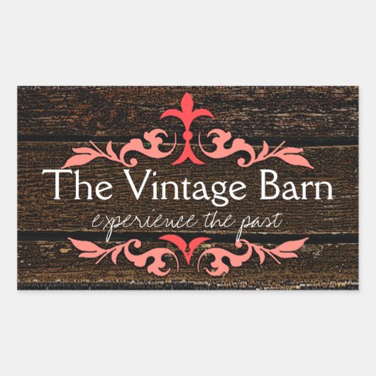 Rustikales Land Barn Wood Gran Rechteckiger Aufkleber (Vorderseite)