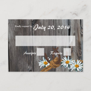 Rustikales Land Barnholz und Milchreaktion RSVP Karte