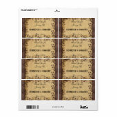 Rustikales Land Barnholz Wasser Flasche Etikett (Vorne)