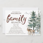 Rustikales Land-Baum-Familien-Wiedersehen Einladung (Vorderseite)
