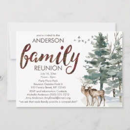 Rustikales Land-Baum-Familien-Wiedersehen Einladung