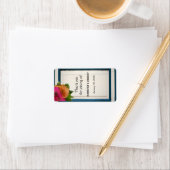 Rustikales Land bemalt Holz Hochzeitslippe Balsam Adressaufkleber (Insitu)