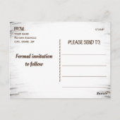 Rustikales Land Birch Herzinitiativen Save the Dat Postkarte (Rückseite)