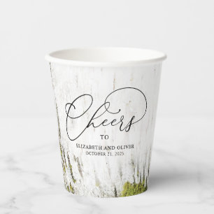 Rustikales Land Birch Tree Bark Texture Cheers Pappbecher