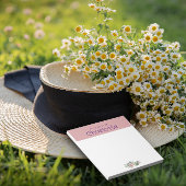 Rustikales Land Blumenrosa Notizblock