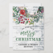 Rustikales Land Blumenwald Weihnachten (Vorderseite)