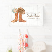 Rustikales Land Boots Bridal Couples Dusche Banner (Insitu)