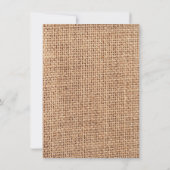 Rustikales Land Burlap Bridal Dusche Einladungen (Rückseite)