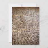 Rustikales Land Burlap Lace Ehe Einladung (Rückseite)