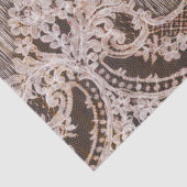 Rustikales Land Chic Bohemisches Holz und Spitzen Seidenpapier (Ausschnitt)