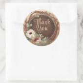 Rustikales Land dank klassischer Rundaufkleber Runder Aufkleber (Tasche)