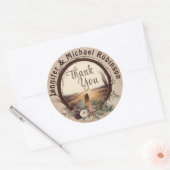 Rustikales Land dank klassischer Rundaufkleber Runder Aufkleber (Umschlag)